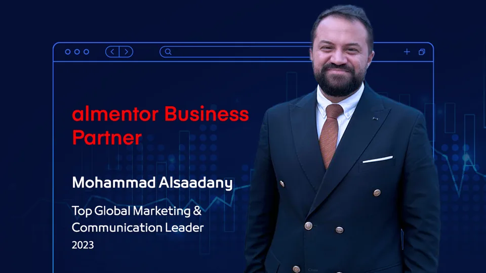 almentor Business partner announcement featuring Dr. Mohammad Alsaadany