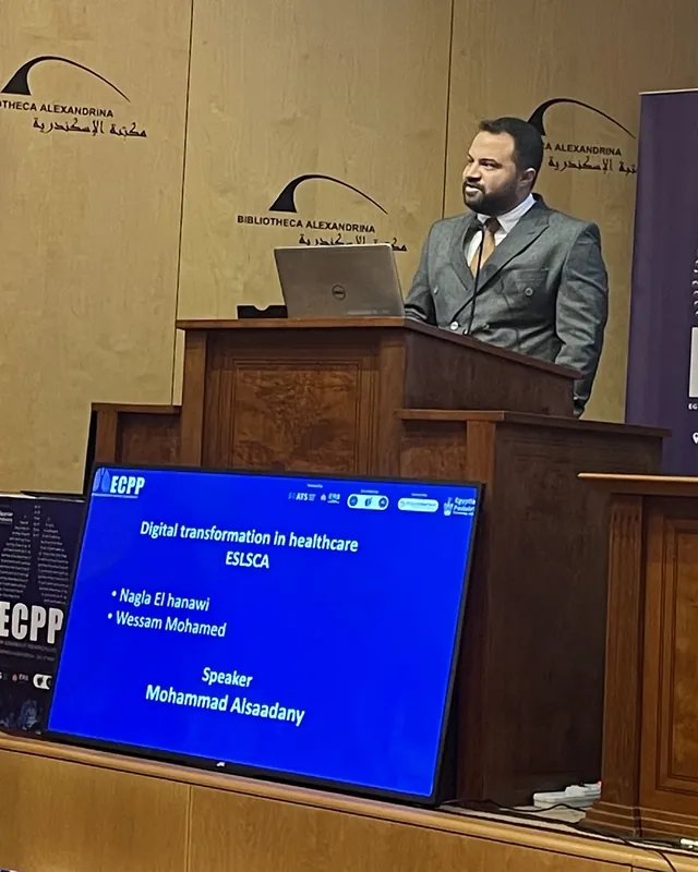 محمد السعدني يحاضر عن التحول الرقمي في الرعاية الصحية في مكتبة الإسكندرية