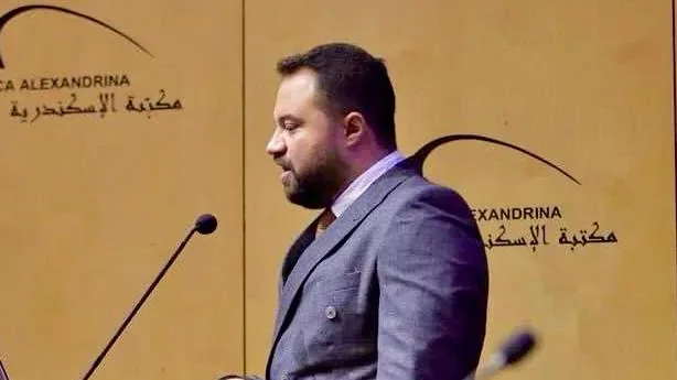 Dr. Mohammad Alsaadany lecturing at the Bibliotheca Alexandrina
