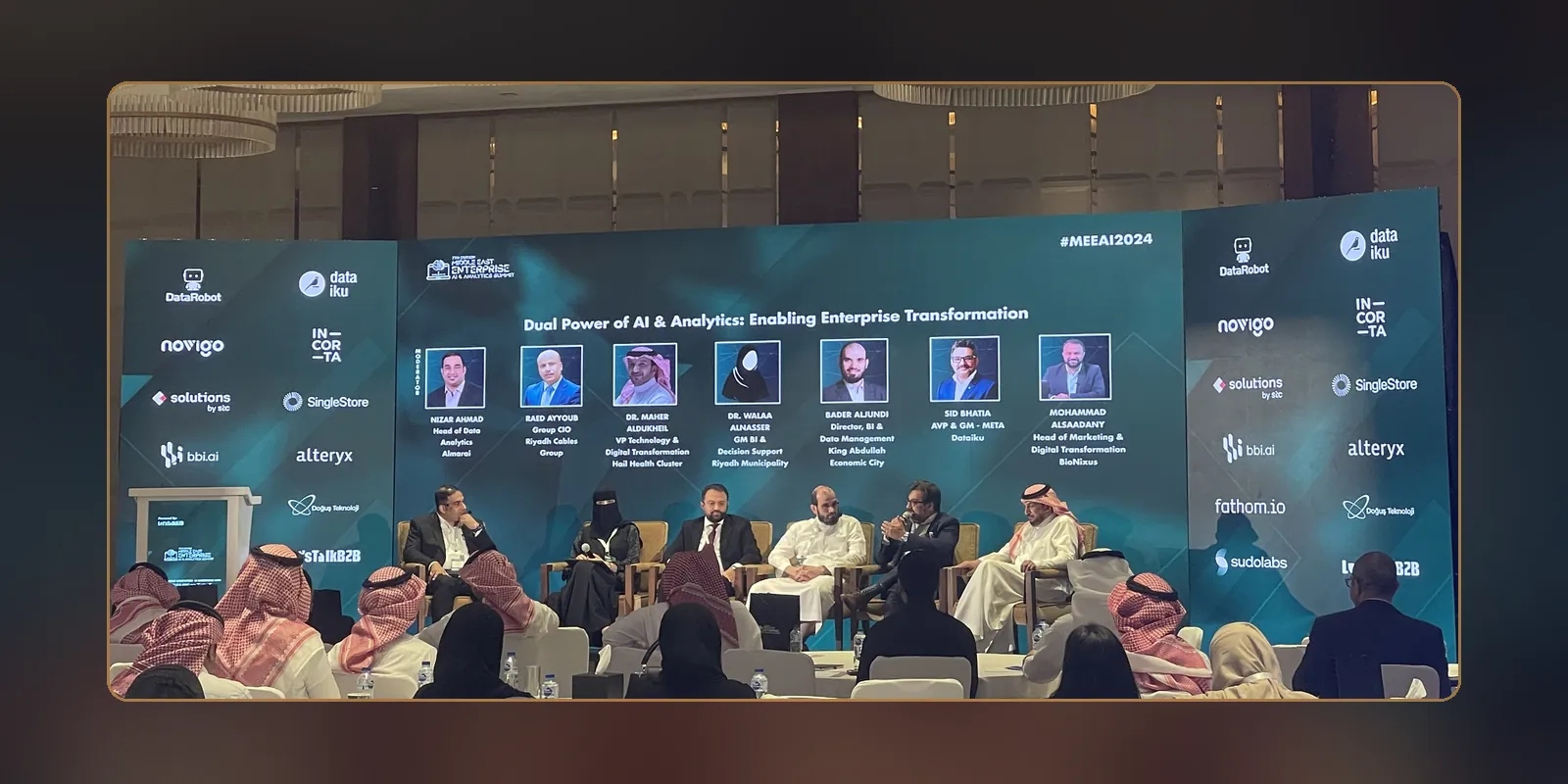 Dr. Mohammad Alsaadany on the Dual Power of AI and Analytics panel at the Middle East Enterprise AI and Analytics Summit 2024 in Riyadh