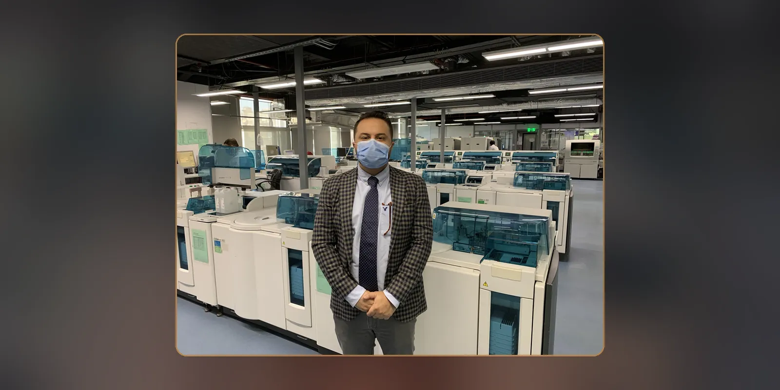 Dr. Mohammad Alsaadany in a high-throughput clinical laboratory